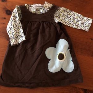 Print long sleeve onesie with matching jumper